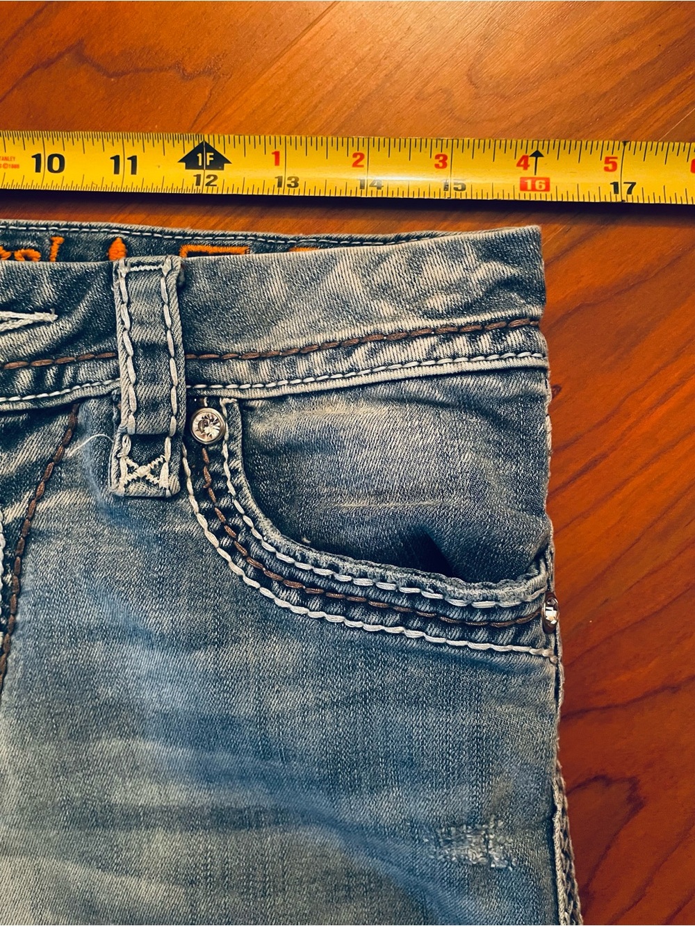 Rock Revival Jeans Wmns 29 32 Doyle Skinny Distressed Stretch Denim Embroidery - Picture 9 of 10
